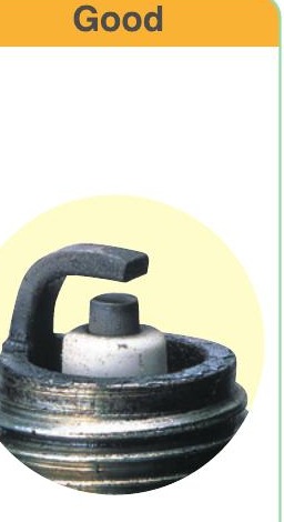 Normal healthy spark plug — light tan color